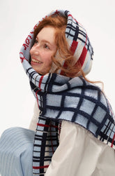 Check scarf casual all-match